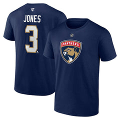 Seth Jones Florida Panthers Fanatics Authentic Stack Name & Number T-Shirt