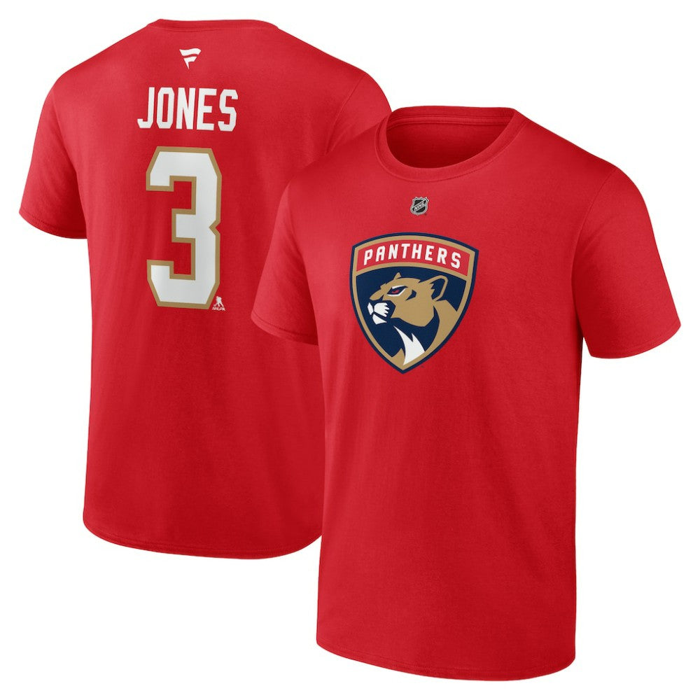 Seth Jones Florida Panthers Fanatics Authentic Stack Name & Number T-Shirt