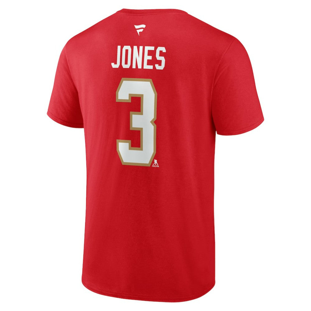 Seth Jones Florida Panthers Fanatics Authentic Stack Name & Number T-Shirt