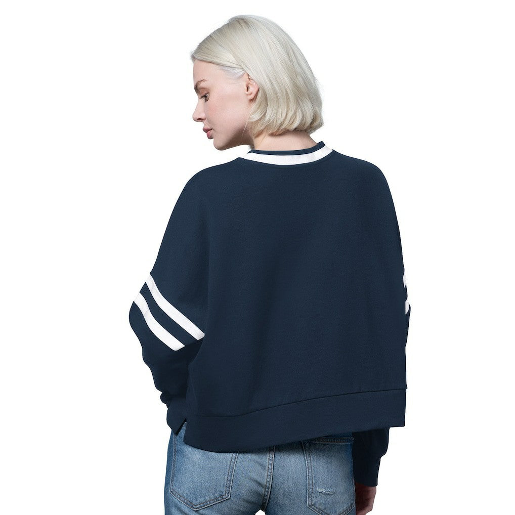 NFL Dallas Cowboys Starter Women's Rally Drop Shoulder Cropped Sweatshirt