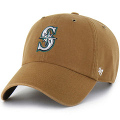 Seattle Mariners Carhartt x Clean Up Adjustable Hat - Brown | 47 brand