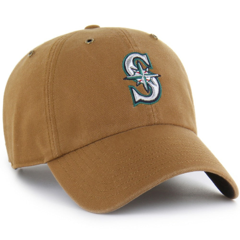 Seattle Mariners Carhartt x Clean Up Adjustable Hat - Brown | 47 brand