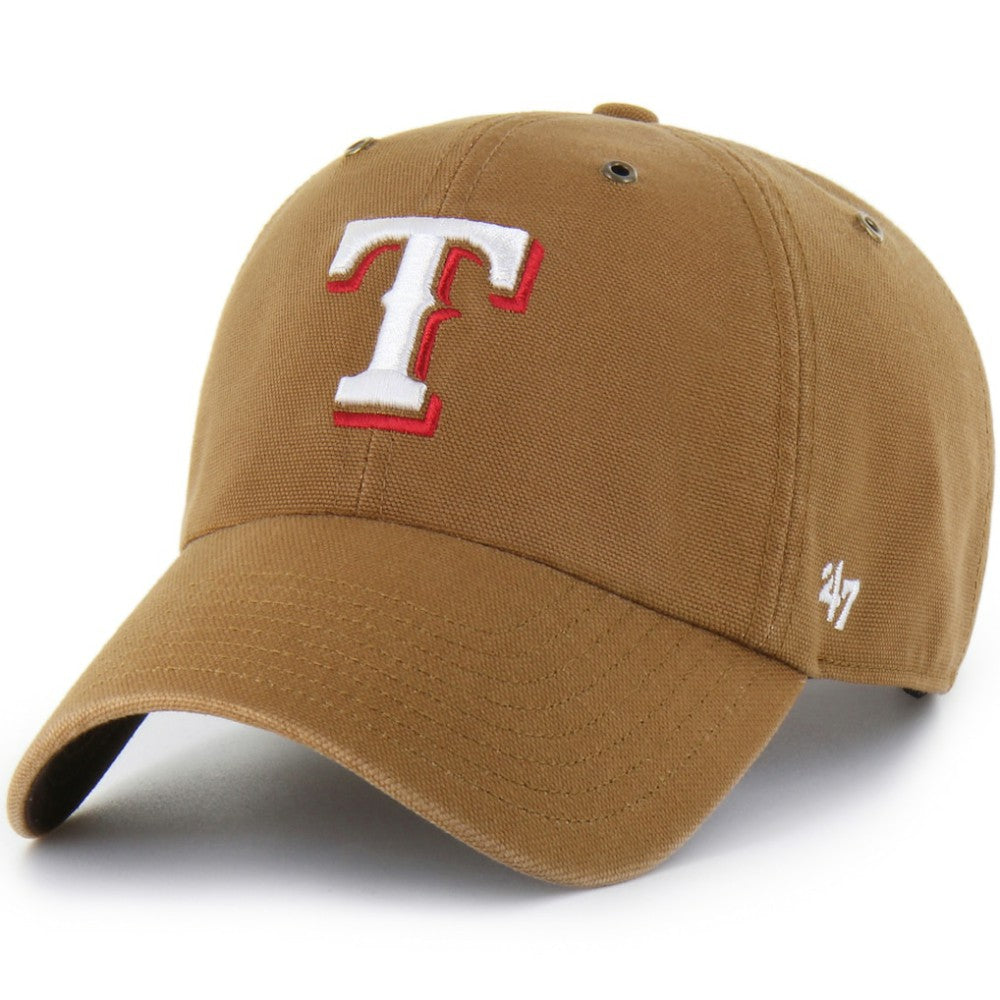 Texas Rangers Carhartt x Clean Up Adjustable Hat - Brown | 47 brand
