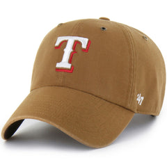 Texas Rangers Carhartt x Clean Up Adjustable Hat - Brown | 47 brand