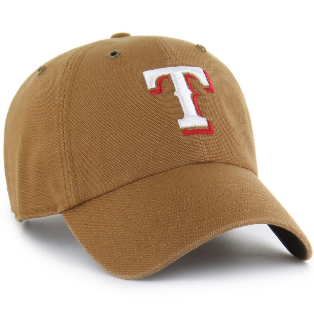 Texas Rangers Carhartt x Clean Up Adjustable Hat - Brown | 47 brand