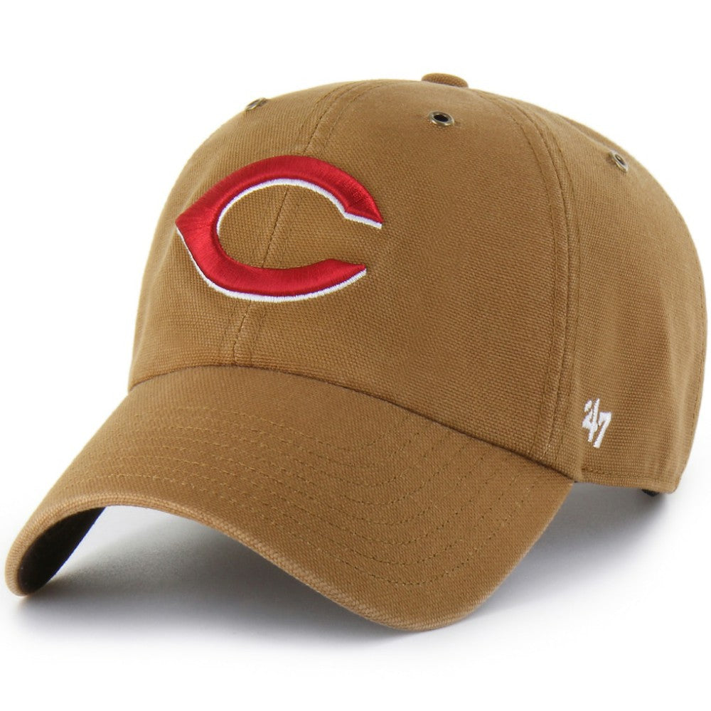 Cincinnati Reds Carhartt x Clean Up Adjustable Hat - Brown | 47 brand