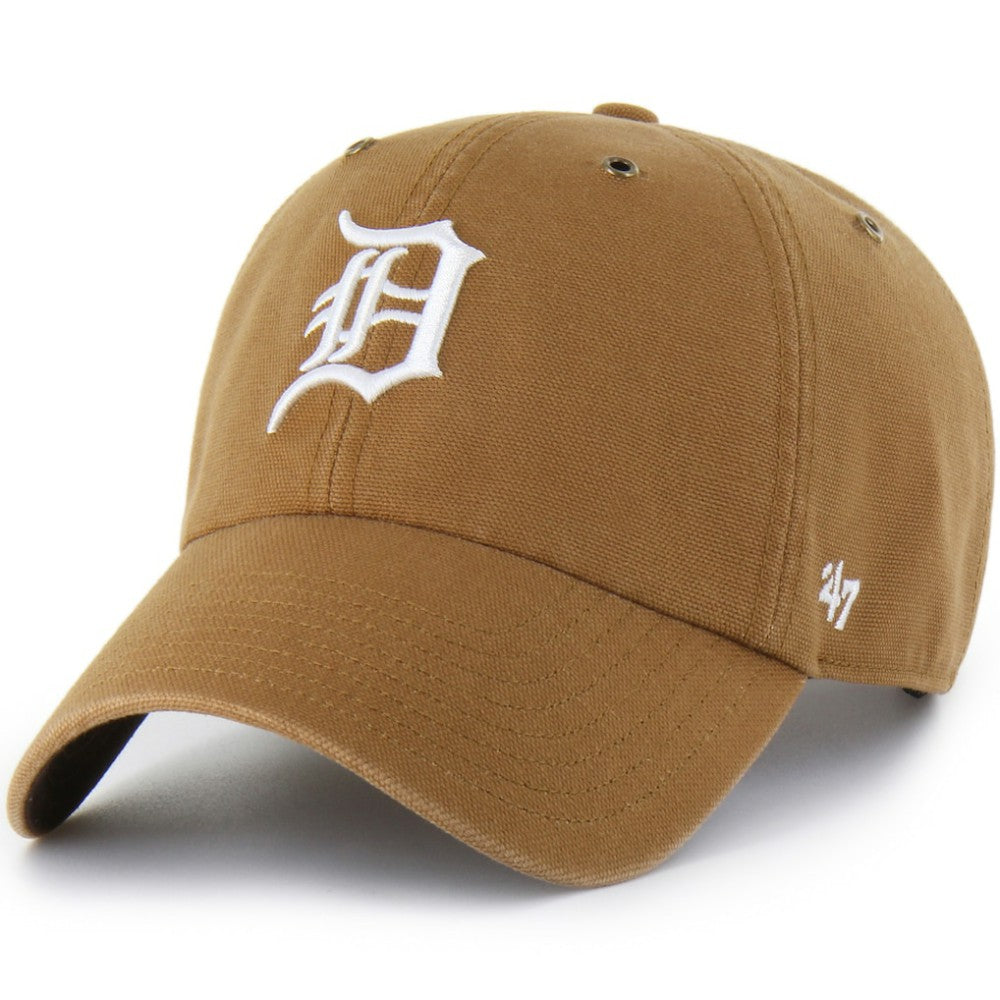 Detroit Tigers Carhartt x Clean Up Adjustable Hat - Brown | 47 brand