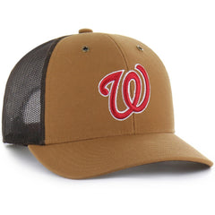 Washington Nationals Carhartt x Trucker Adjustable Hat - Brown | 47 brand