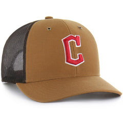 Cleveland Guardians Carhartt x Trucker Adjustable Hat - Brown | 47 brand