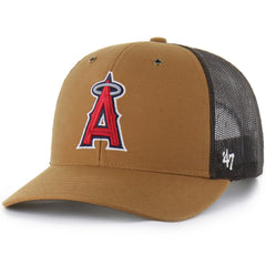 Los Angeles Angels Carhartt x Trucker Adjustable Hat - Brown | 47 brand