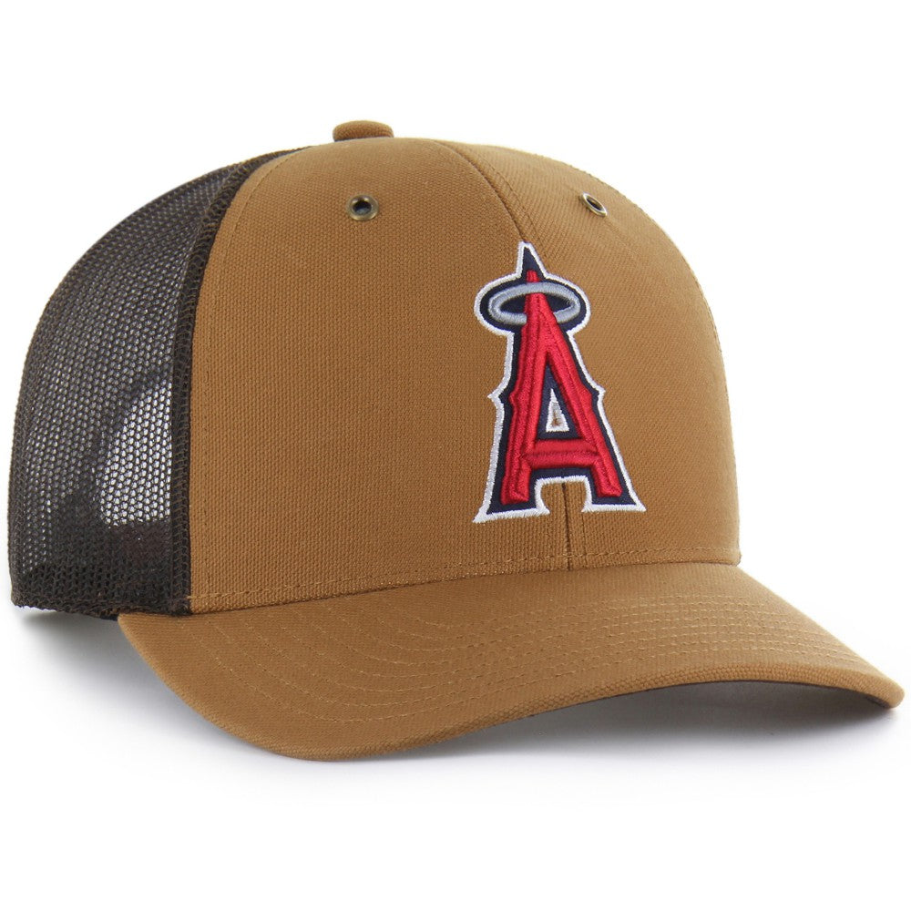 Los Angeles Angels Carhartt x Trucker Adjustable Hat - Brown | 47 brand