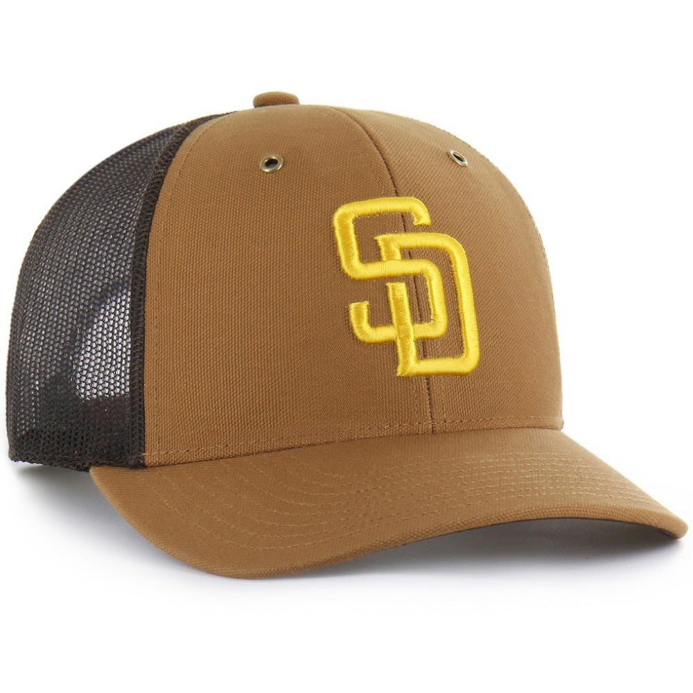 San Diego Padres Carhartt x Trucker Adjustable Hat - Brown | 47 brand