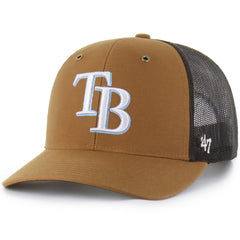Tampa Bay Rays Carhartt x Trucker Adjustable Hat - Brown | 47 brand