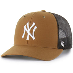 New York Yankees Carhartt x Trucker Adjustable Hat - Brown | 47 brand