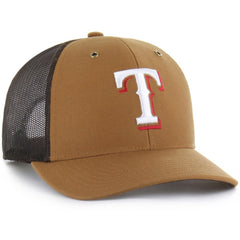 Texas Rangers Carhartt x Trucker Adjustable Hat - Brown | 47 brand
