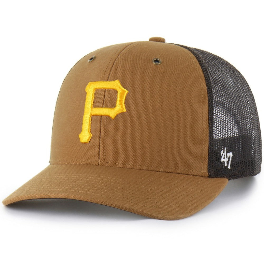 Pittsburgh Pirates Carhartt x Trucker Adjustable Hat - Brown | 47 brand