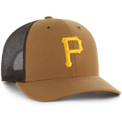 Pittsburgh Pirates Carhartt x Trucker Adjustable Hat - Brown | 47 brand