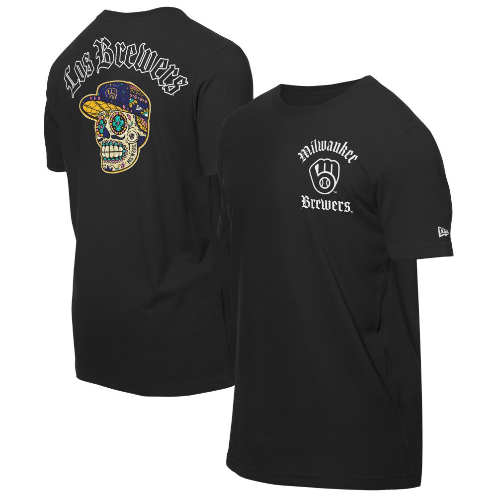 Milwaukee Brewers Sugar Skulls T-Shirt - Black | New Era