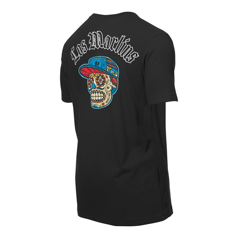 Miami Marlins Sugar Skulls T-Shirt - Black | New Era