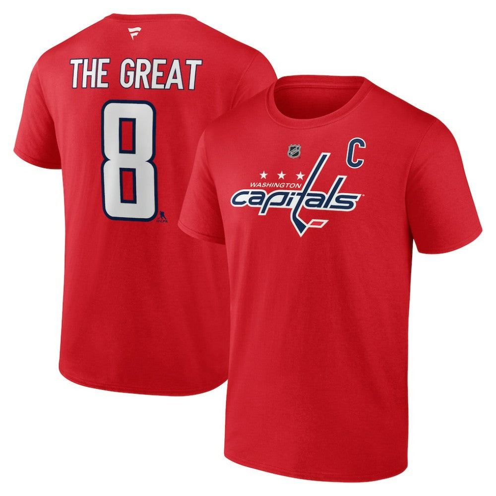 Alexander Ovechkin Washington Capitals Fanatics NHL All-Time Leading Goal Scorer The Great 8 Name & Number T-Shirt