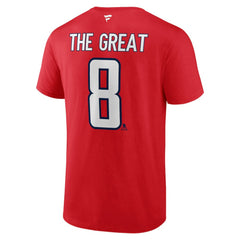 Alexander Ovechkin Washington Capitals Fanatics NHL All-Time Leading Goal Scorer The Great 8 Name & Number T-Shirt