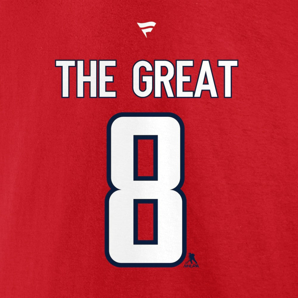 Alexander Ovechkin Washington Capitals Fanatics NHL All-Time Leading Goal Scorer The Great 8 Name & Number T-Shirt