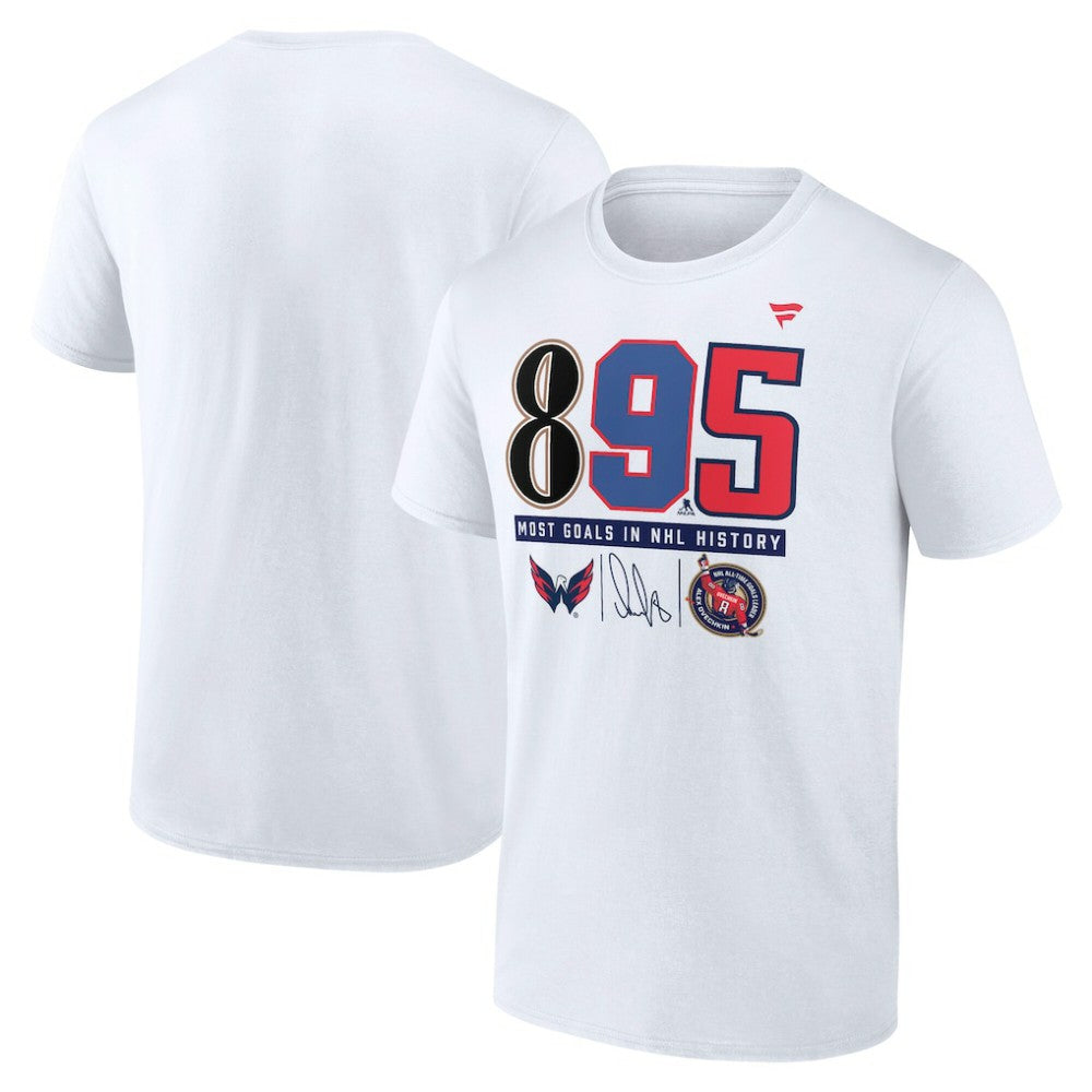 Alexander Ovechkin Washington Capitals Fanatics NHL All-Time Leading Goal Scorer The History of 895 T-Shirt