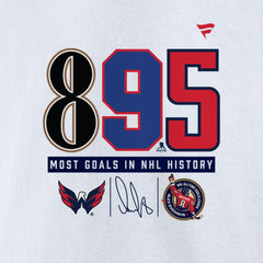 Alexander Ovechkin Washington Capitals Fanatics NHL All-Time Leading Goal Scorer The History of 895 T-Shirt