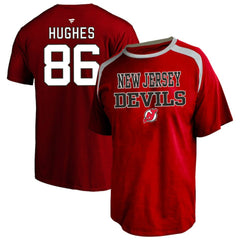 Jack Hughes New Jersey Devils Fanatics Women's Plus Size Name & Number Scoop Neck T-Shirt