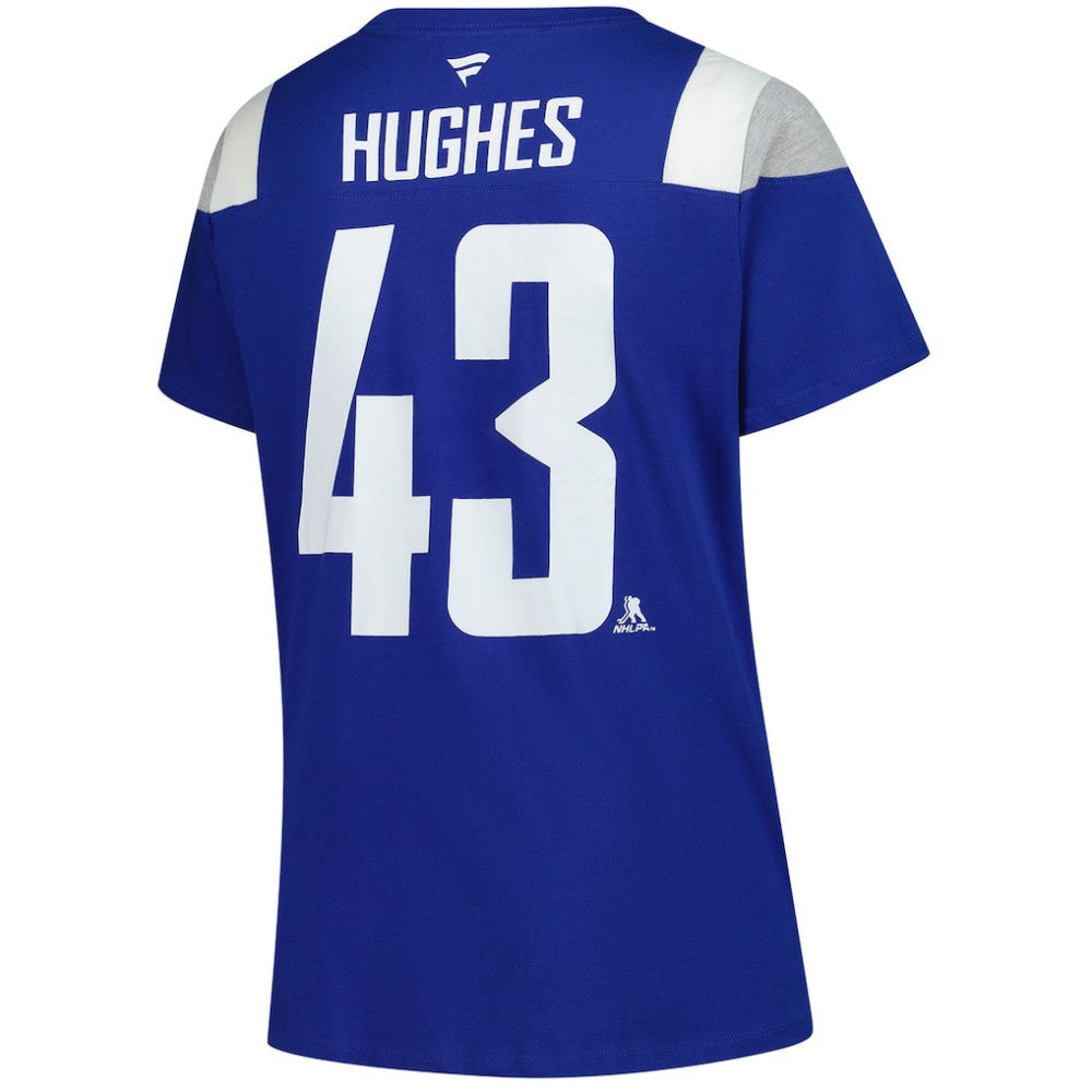 Quinn Hughes Vancouver Canucks Fanatics Women's Plus Size Name & Number Scoop Neck T-Shirt