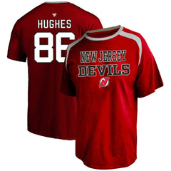 Jack Hughes New Jersey Devils Profile Big & Tall Name & Number T-Shirt