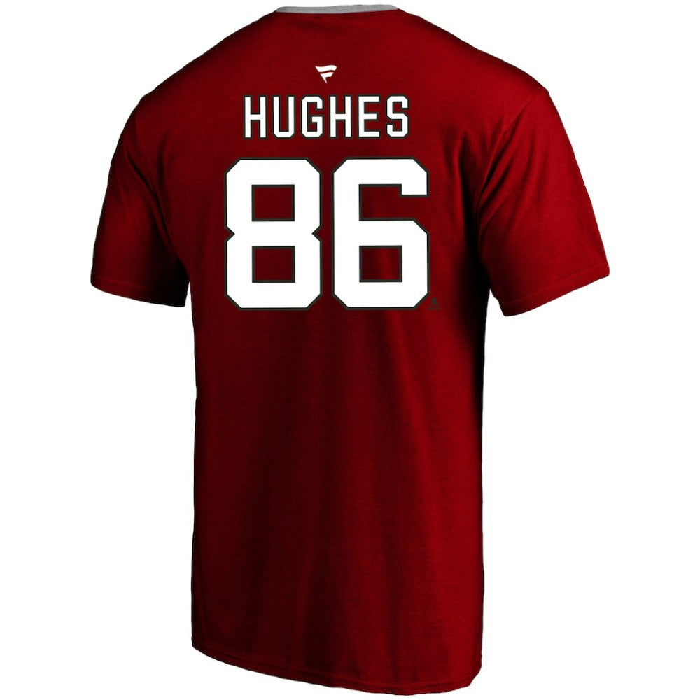 Jack Hughes New Jersey Devils Profile Big & Tall Name & Number T-Shirt