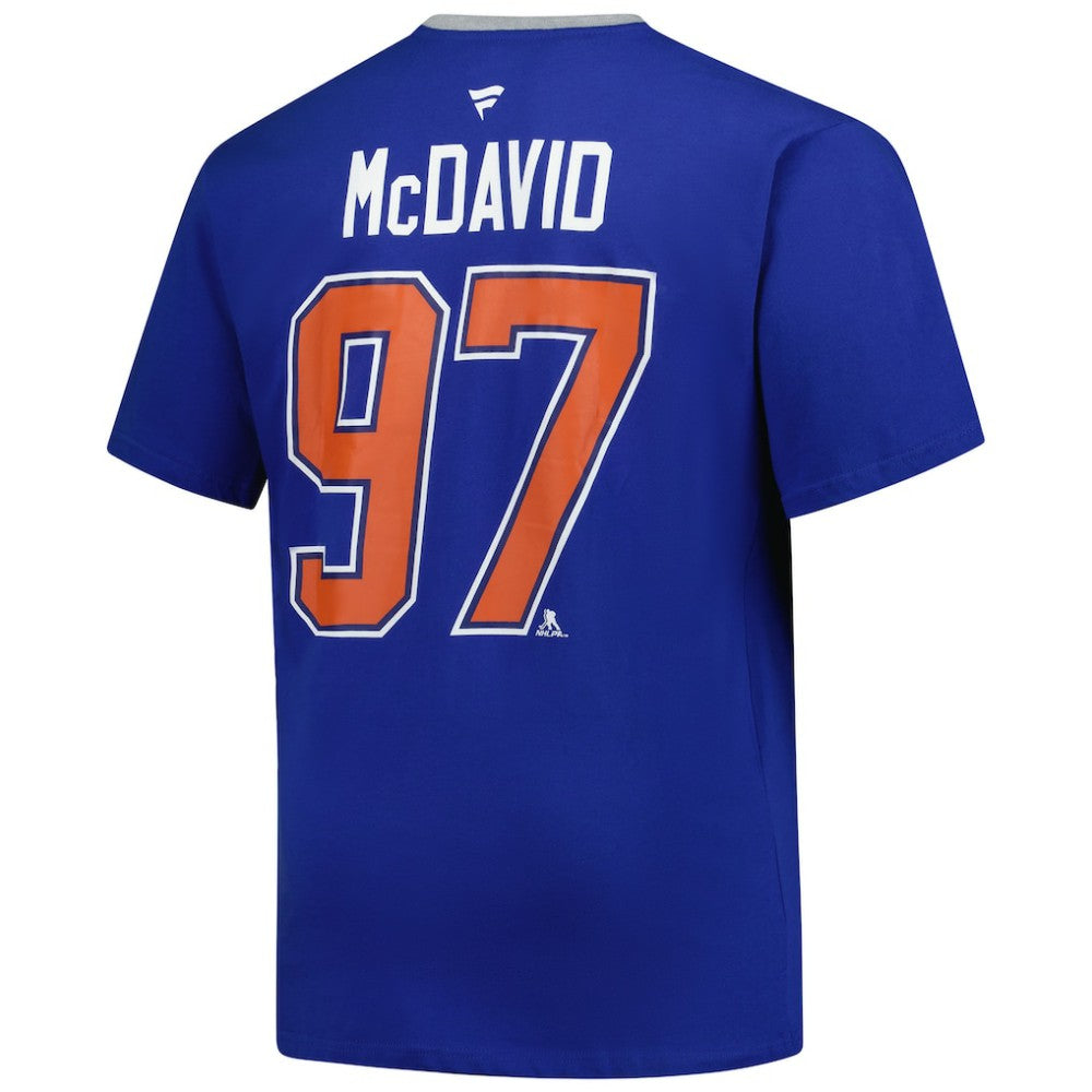 Connor McDavid Edmonton Oilers Profile Big & Tall Name & Number T-Shirt