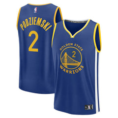 Brandin Podziemski Golden State Warriors Fast Break Replica Player Jersey sale - Icon Editi- Royal | Fanatics shop