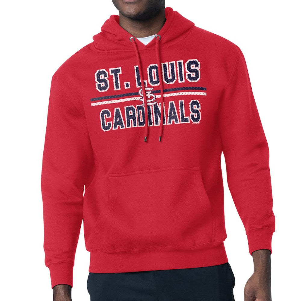 St. Louis Cardinals Starter Team Mesh Print Graphic Pullover Hoodie - Red