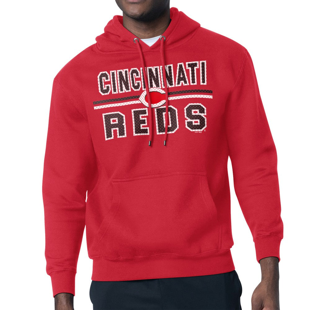 Cincinnati Reds Starter Team Mesh Print Graphic Pullover Hoodie - Red