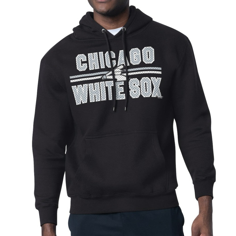 Chicago White Sox Starter Team Mesh Print Graphic Pullover Hoodie - Black