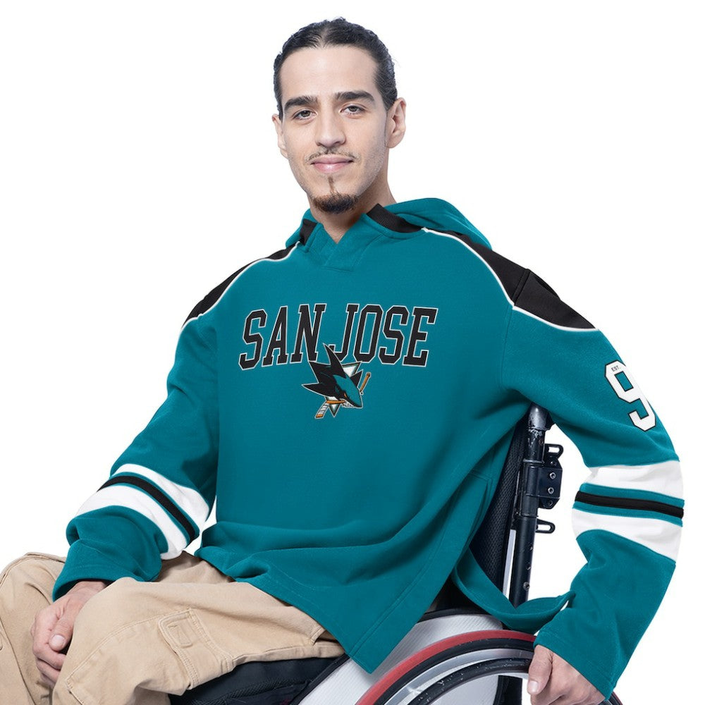San Jose Sharks G-III Sports by Carl Banks Adaptive Wear Lord Stanley Hooded Long Sleeve Sweatshirt