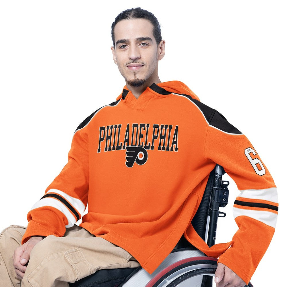 Philadelphia Flyers G-III Sports by Carl Banks Adaptive Wear Lord Stanley Hooded Long Sleeve Sweatshirt