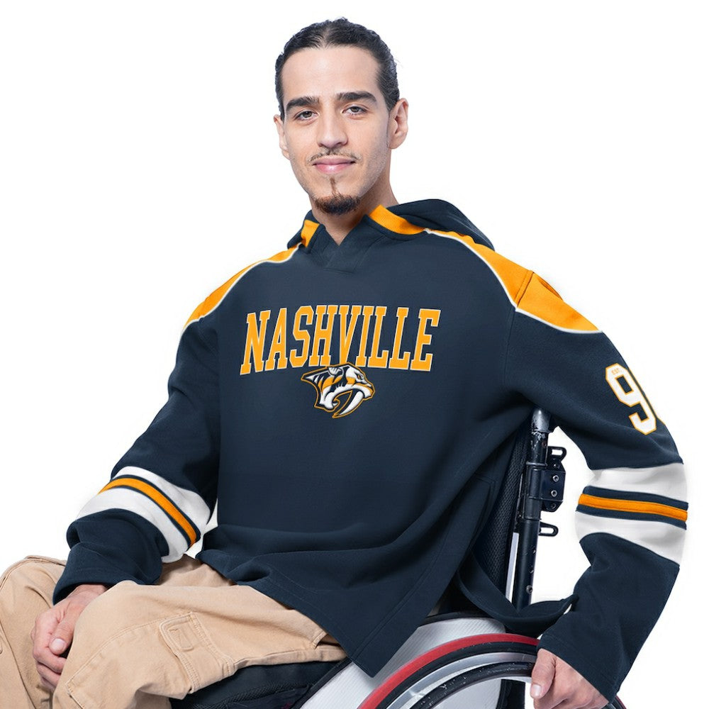 Nashville Predators G-III Sports by Carl Banks Adaptive Wear Lord Stanley Hooded Long Sleeve Sweatshirt