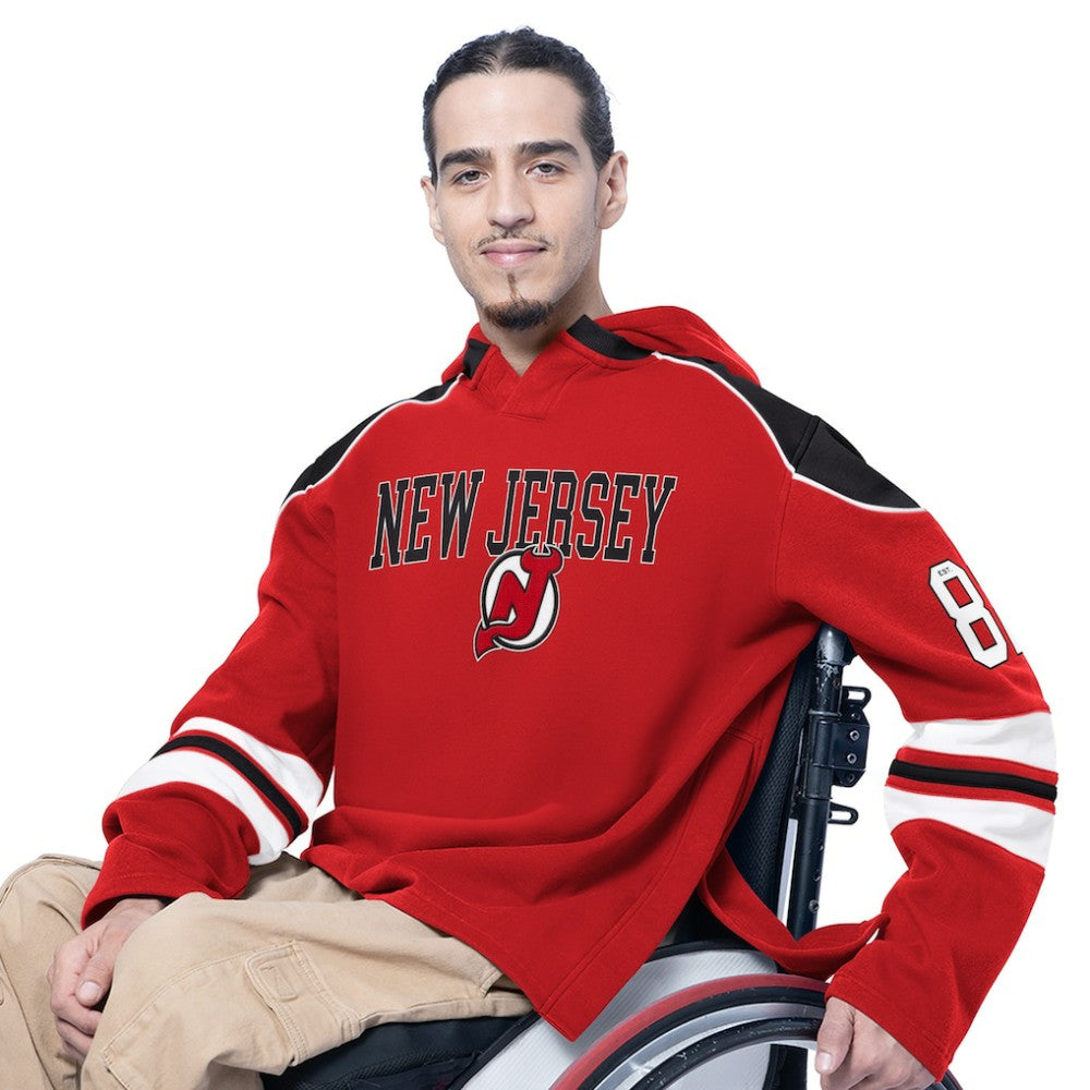 New Jersey Devils G-III Sports by Carl Banks Adaptive Wear Lord Stanley Hooded Long Sleeve Sweatshirt