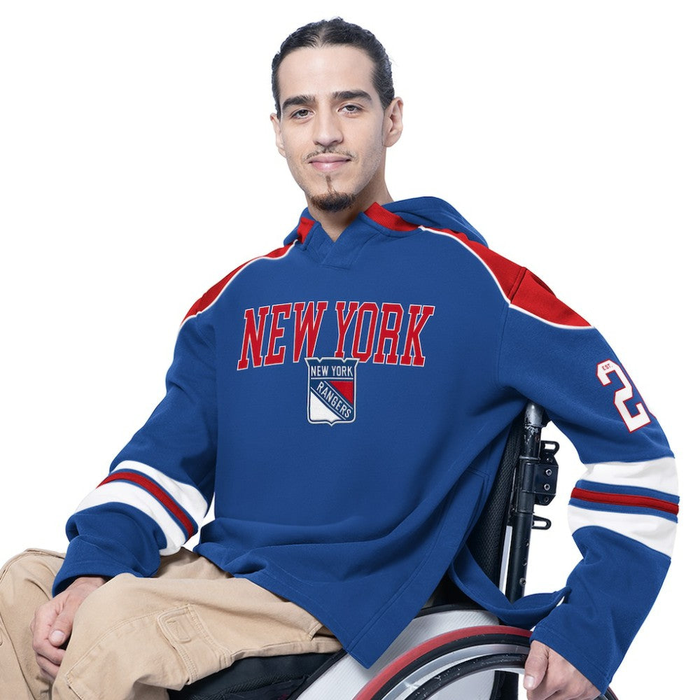 New York Rangers G-III Sports by Carl Banks Adaptive Wear Lord Stanley Hooded Long Sleeve Sweatshirt