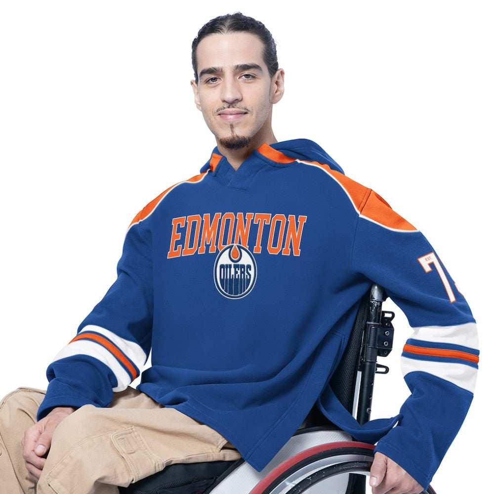 Edmonton Oilers G-III Sports by Carl Banks Adaptive Wear Lord Stanley Hooded Long Sleeve Sweatshirt