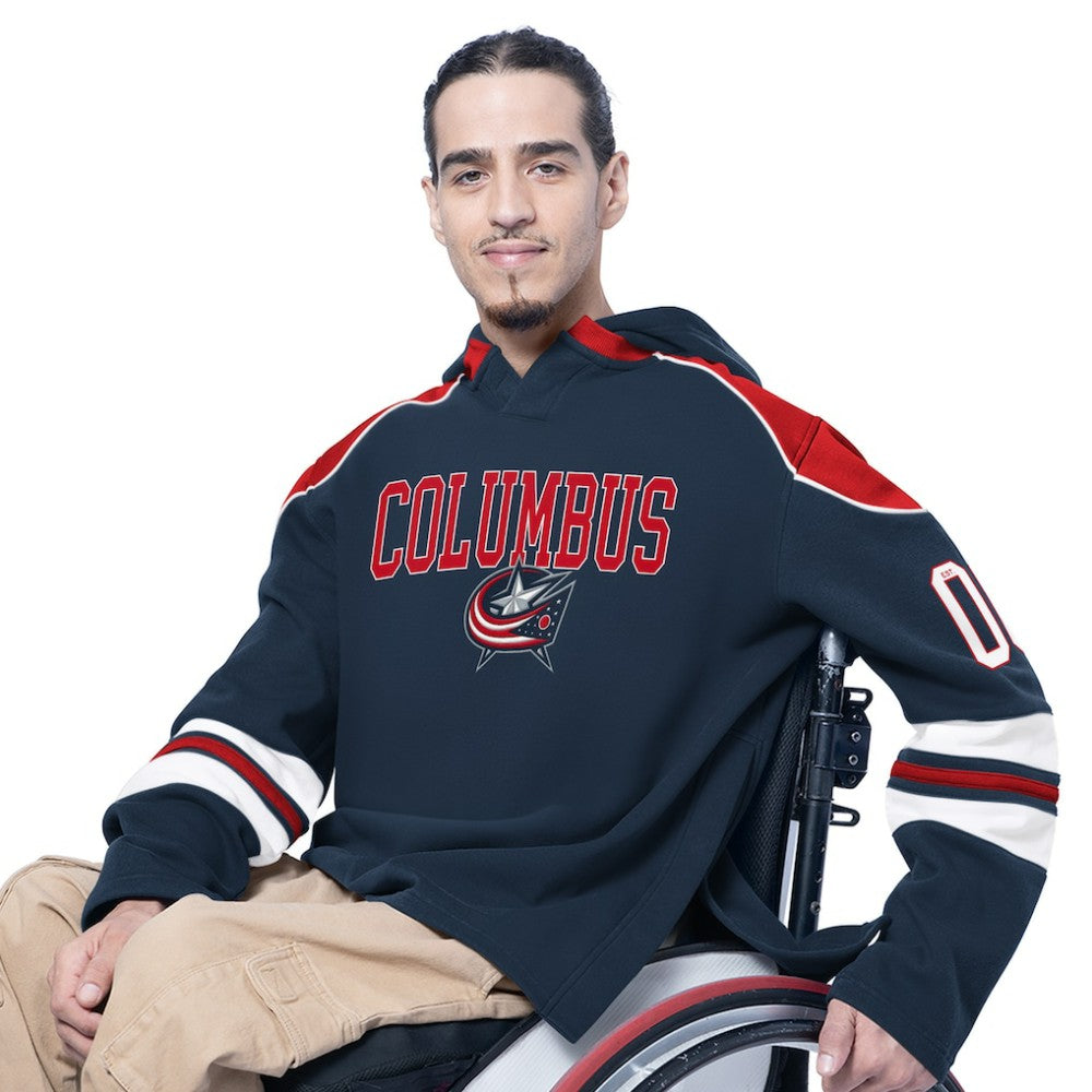 Columbus Blue Jackets G-III Sports by Carl Banks Adaptive Wear Lord Stanley Hooded Long Sleeve Sweatshirt