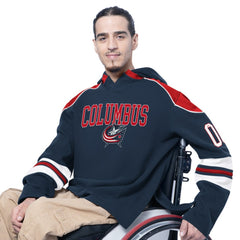 Columbus Blue Jackets G-III Sports by Carl Banks Adaptive Wear Lord Stanley Hooded Long Sleeve Sweatshirt