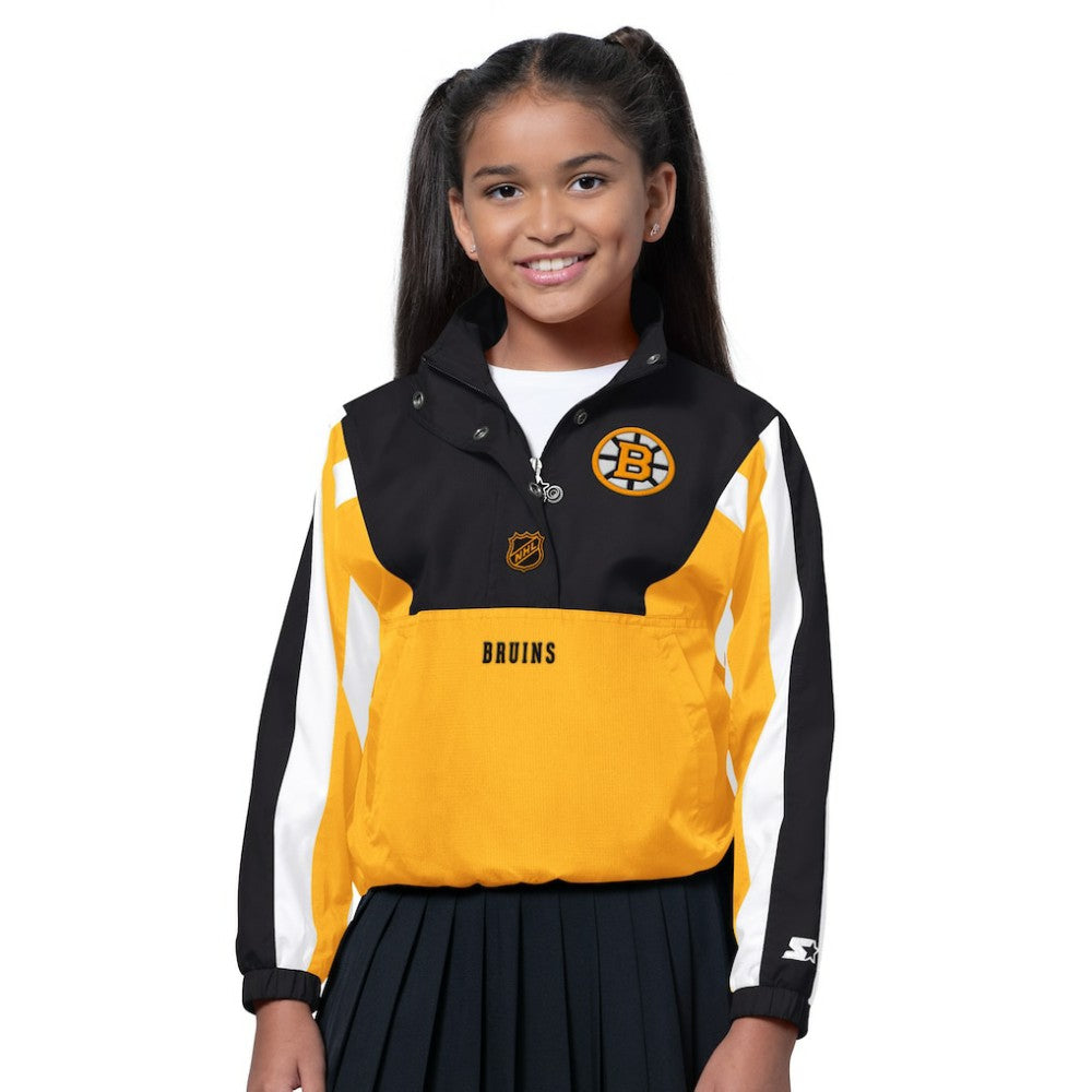 Boston Bruins Starter Girls Key Player Half Zip Jacket