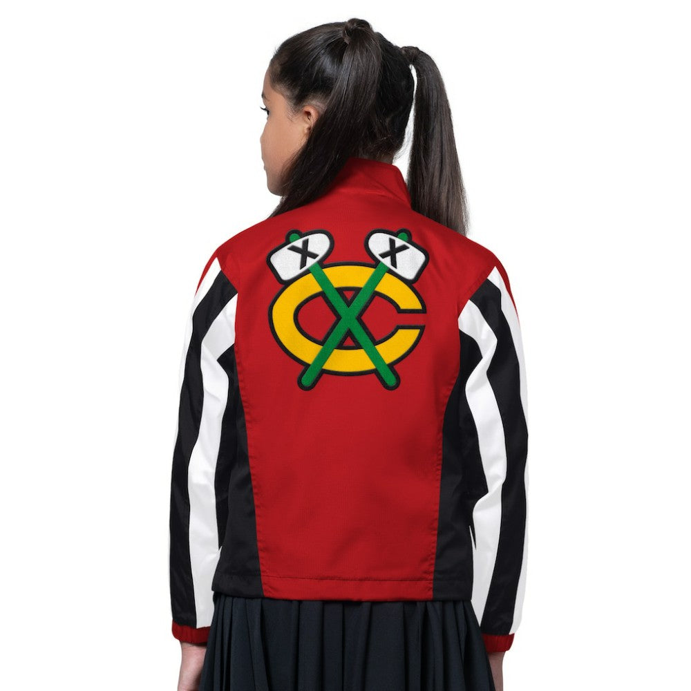 Chicago Blackhawks Starter Girls Key Player Half Zip Jacket