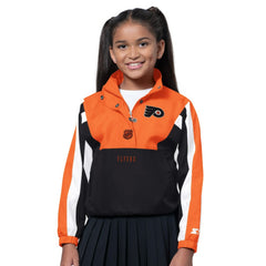 Philadelphia Flyers Starter Girls Key Player Half Zip Jacket