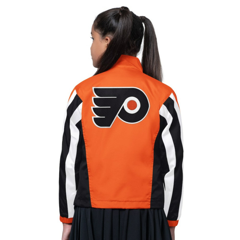 Philadelphia Flyers Starter Girls Key Player Half Zip Jacket