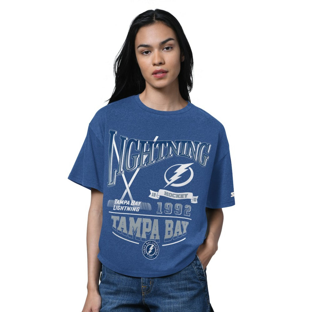 Tampa Bay Lightning Starter Women's Oversized Hall of Fame T-Shirt